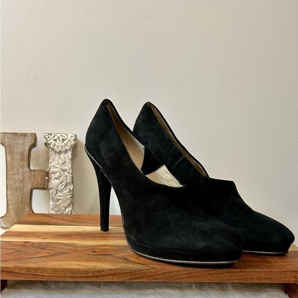 Juicy Couture Elyssa Platform Booties in Black Suede Size 10 - Picture 4 of 16